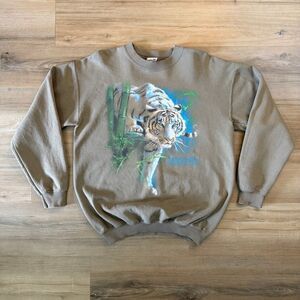 Vintage Siegfried And Roy Mirage Las Vegas Tiger Sweatshirt Size Medium Classic